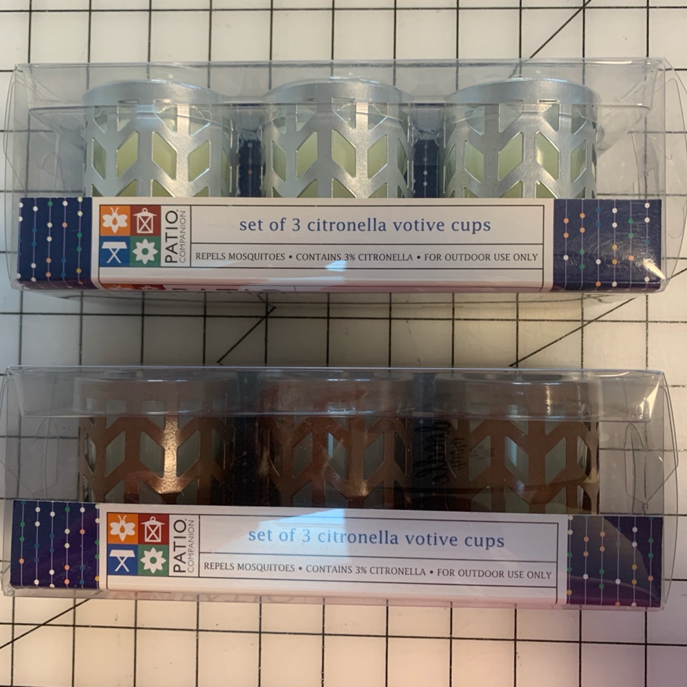 NIB two sets 3 citronella votives